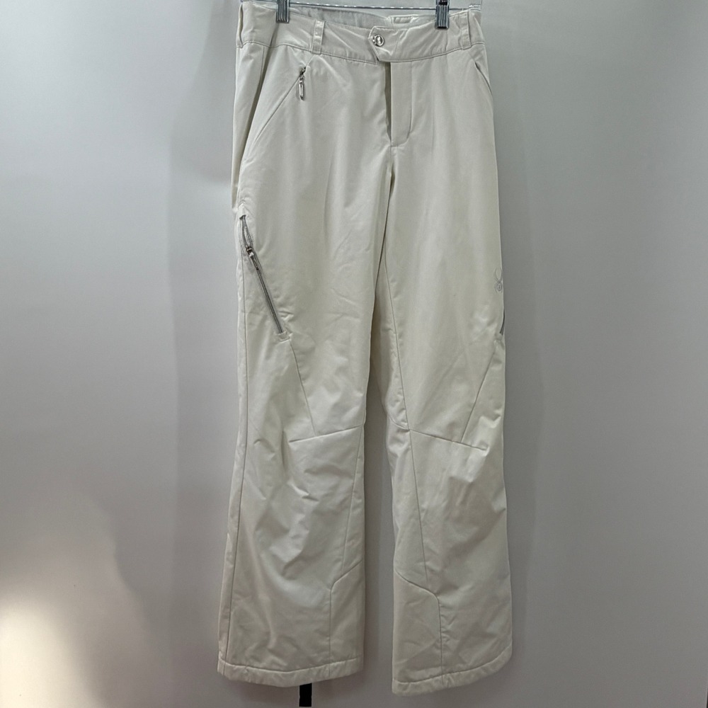 Spyder Cream White Insulated Ski Snowboard Pants Gorpcore Winter Sporty Chic